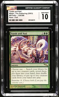 TOOTH AND NAIL Mirrodin Foil Rare CGC 10 MTG [Nostalgium] - Image 1