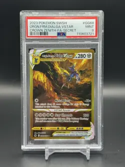 2023 Pokemon Origin Forme Dialga Vstar GG68 Gold Crown Zenith PSA 9 Secret Rare - Image 1