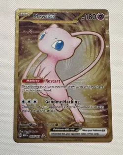 Pokemon Mew EX Card 205/165 Metal, Scarlet & Violet 151, UPC Promo, Near Mint - Image 1