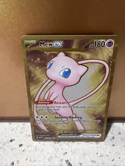 Pokemon Card Mew EX 205/165 METAL GOLD Scarlet & Violet 151 UPC Promo Mint - Image 1