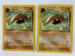 2 Kabuto Unlimited 50/62 Pokemon TCG 1999 Fossil WOTC Common HP- 24 Hr Shipping - Image 1