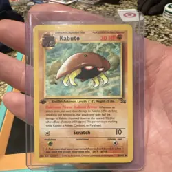 Pokemon TCG 1999 1st Edition Fossil Kabuto 50/62 30 HP Regular Card - Image 1