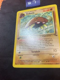 Pokemon TCG 1999 1st Edition Fossil Kabuto 50/62 30 HP Regular Card - Image 2