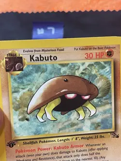 Pokemon TCG 1999 1st Edition Fossil Kabuto 50/62 30 HP Regular Card - Image 4