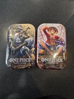 (2) One Piece Card Game Tin Pack Set Vol. 2 - New Sealed - Image 1