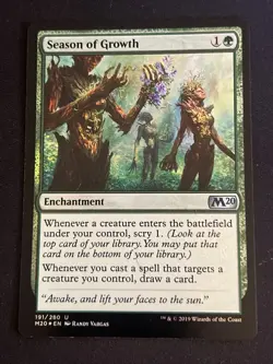 1x Foil Season of Growth (191) Core Set 2020 LP MTG Magic the Gathering x1 MKE - Image 1