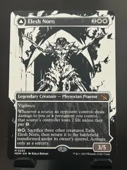MTG Magic the Gathering Elesh Norn / The Argent Etchings Borderless MOM! - Image 1