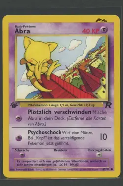 Abra 1. Edition | Team Rocket 49/82 | Pokemon Karte Deutsch Near Mint 2000 WOTC - Image 1
