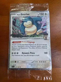 Pokemon Asia Exclusive Hop’s Snorlax Promo Stamped 117/159 Sealed (160 Packs) - Image 2