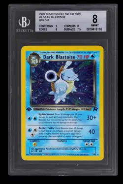 1st Edition Dark Blastoise Team Rocket Holo Rare #3 BGS 8 SWIRL Pokemon - Image 1