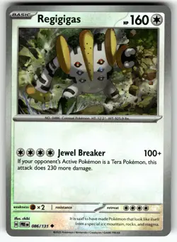 Regigigas (Master Ball Pattern) 086/131 Prismatic Evolutions NM Pokemon Card TCG - Image 1