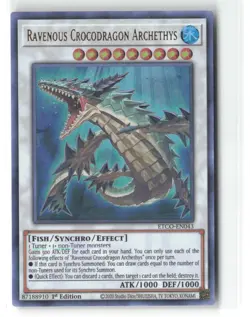 Ravenous Crocodragon Archethys ETCO-EN043 Ultra Rare 1st Edition Yu-Gi-Oh! - Image 1