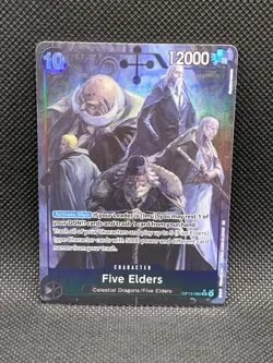 Five Elders Alt Art OP13-082 SR One Piece TCG Carrying On His Will NM - Image 1