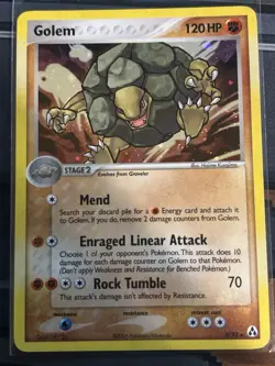Pokemon TCG Golem 6/92 EX Legend Maker Holo Mint - Image 1