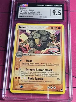 Pokemon Golem EX TCG Legend Maker Holo # 6/92 Regional Championships CGC 9.5 - Image 1