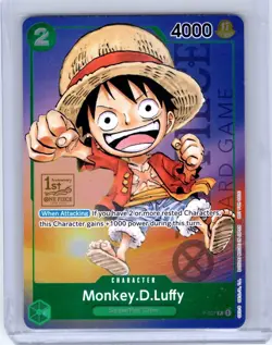 One Piece TCG Monkey D Luffy P-037 1st Anniversary Tournament Promo NM English - Image 1