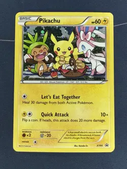 Pokemon Pikachu TCG XY95 XY Black Star Promo Holo Card HP - Image 1