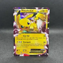 Pokemon TCG Pikachu EX XY84 Black Star Promo Holo Card - Image 1