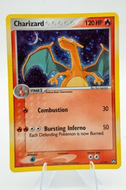 Pokemon Card TCG Charizard Holo Rare Card 6/108 EX Power Keepers LP SWIRL MP ++ - Image 1