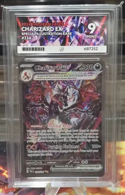 Pokemon TCG Paldean Fates Charizard EX Card 234/091 Ace Grading 9 SIR - Image 1