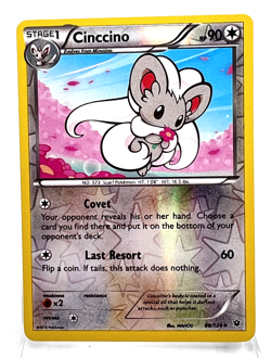 Cinccino 88/124 Reverse Holo Fates Collide 2016 Pokemon Card LP - Image 1