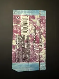 EX Crystal Guardians Jirachi Art EMPTY Pokemon Pack Wrapper OPENED NO CARDS - Image 2