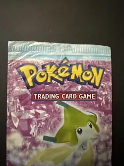 EX Crystal Guardians Jirachi Art EMPTY Pokemon Pack Wrapper OPENED NO CARDS - Image 3