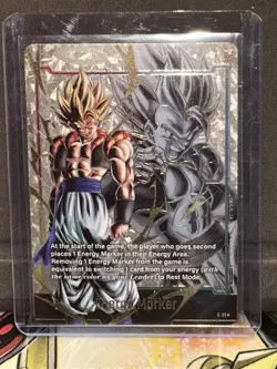 Dragon Ball Fusion World Card Gogeta Energy Marker Promo Prize Gold E-21 - Image 1