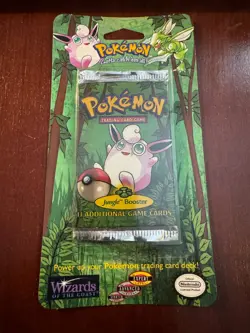 1999 Pokemon Jungle Booster Pack Blister - Wigglytuff Art - Factory Sealed -WOTC - Image 1