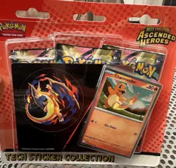 Pokemon Ascended Heroes Tech Sticker Collection Charmander New Sealed IN-HAND - Image 2
