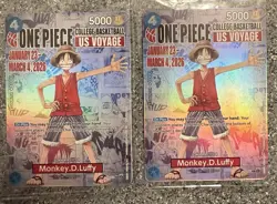 One Piece Rutgers College Basketball US Voyage Monkey D. Luffy Trading Card - Image 1