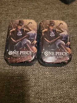 One Piece TCG CCG Tin Pack Vol 2 Factory Sealed Set of 2 English OP-13 New - Image 1