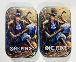 One Piece TCG CCG Sabo Tin Pack Vol 2 Factory Sealed LOT OF 2 English OP-13 New - Image 1
