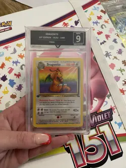 Dragonite GG 9 Pokemon Card 19/62 Fossil Set 1st Edition Rare Non Holo 1999 - Image 1