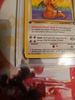 Dragonite PSA 9 Pokemon Card 19/62 Fossil Set 1st Edition Rare Non Holo 1999 - Image 4