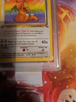 Dragonite PSA 9 Pokemon Card 19/62 Fossil Set 1st Edition Rare Non Holo 1999 - Image 5