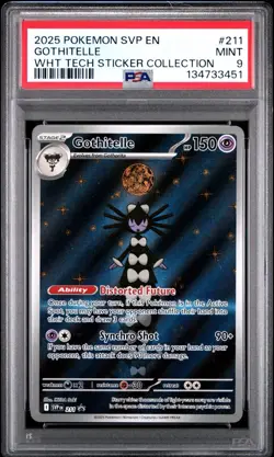 Pokemon TCG Gothitelle SVP 211 2025 White Flare Black Star Promo Card - PSA 9 - Image 1