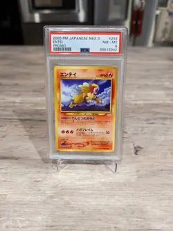 2000 Pokemon Japanese Neo 3 Entei Promo #244 PSA 8 Fresh Slab NM MINT - Image 1