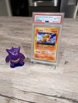 2000 Pokemon Japanese Neo 3 Entei Promo #244 PSA 8 Fresh Slab NM MINT - Image 2
