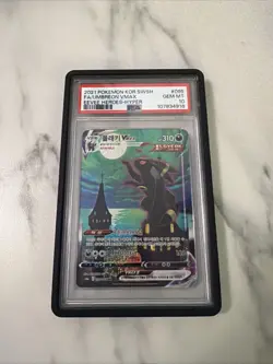 2021 POKEMON KOREAN SWSH UMBREON VMAX EEVEE HEROES - HYPER GEM MT 10 PSA - Image 1