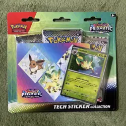 Pokemon TCG Scarlet Violet Prismatic Evolutions Tech Sticker Collection Leafeon - Image 1