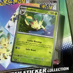 Pokemon TCG Scarlet Violet Prismatic Evolutions Tech Sticker Collection Leafeon - Image 2