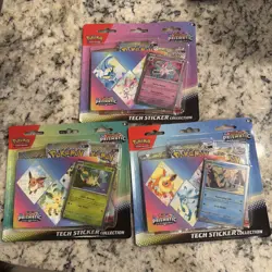 Pokemon TCG: Scarlet Violet Prismatic Evolutions Tech Sticker Collection 3X Lot - Image 1