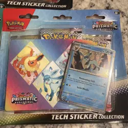 Pokemon TCG: Scarlet Violet Prismatic Evolutions Tech Sticker Collection 3X Lot - Image 2