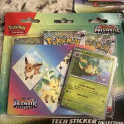 Pokemon TCG: Scarlet Violet Prismatic Evolutions Tech Sticker Collection 3X Lot - Image 3