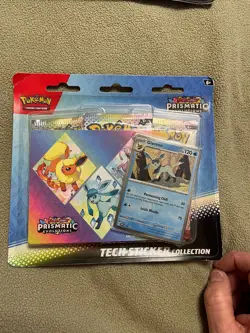 Pokemon TCG Scarlet Violet Prismatic Evolutions Tech Sticker Collection Glaceon - Image 1
