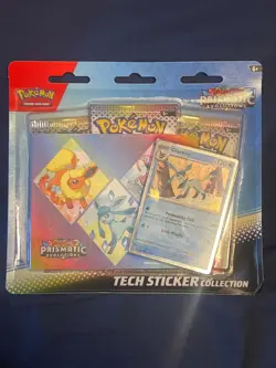 Pokemon TCG Scarlet Violet Prismatic Evolutions Tech Sticker Collection Glaceon - Image 1