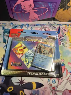 Pokemon TCG Scarlet Violet Prismatic Evolutions Tech Sticker Collection Glaceon - Image 1