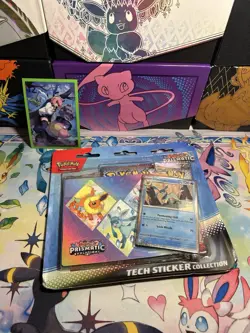 Pokemon TCG Scarlet Violet Prismatic Evolutions Tech Sticker Collection Glaceon - Image 1