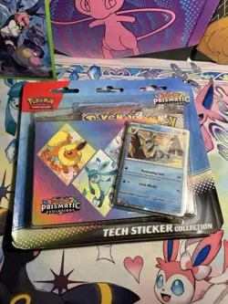 Pokemon TCG Scarlet Violet Prismatic Evolutions Tech Sticker Collection Glaceon - Image 2